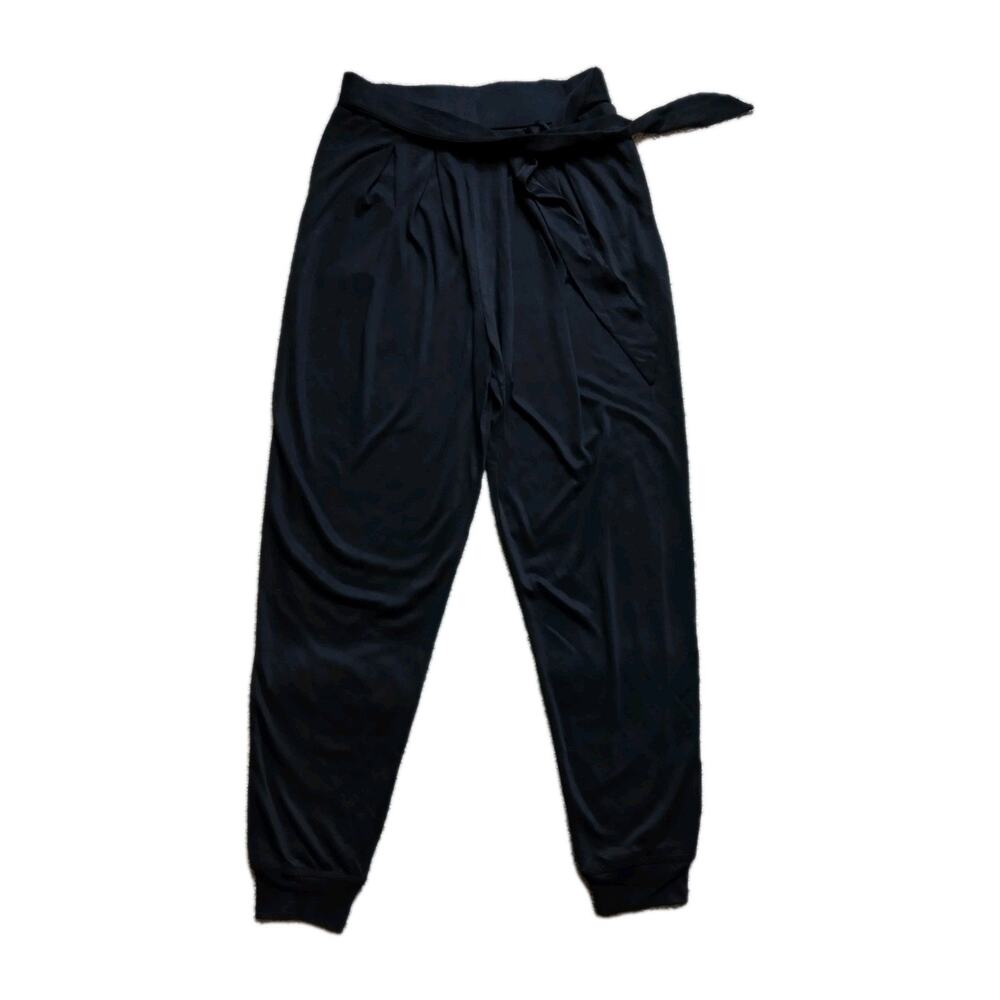 Area Stars Black Rayon Pleat Pants SZ XS